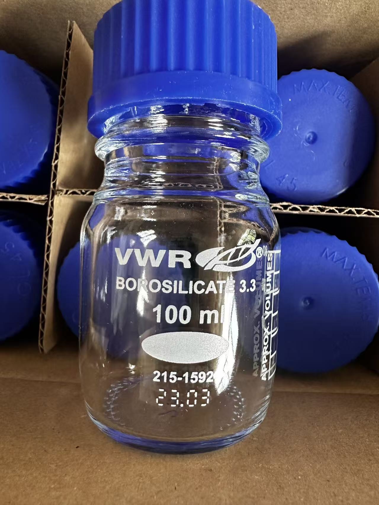 VWRI215-1592（100 mL透明蓝盖溶剂瓶